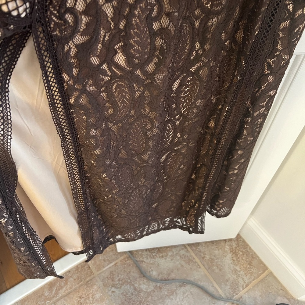 Guess Brown Lace Dress SzM - Picture 8 of 16